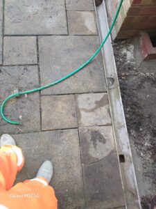 Paving slabs reinstated