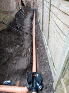 Connecting new pipework to new manhole