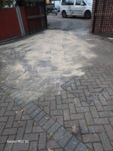 Block paving area reinstated.