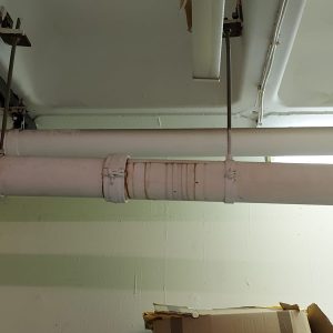 October 2022 London hospital pipework replacement before
